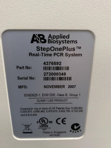 APPLIED BIOSYSTEMS StepOnePlus PCR Thermal Cycler photo 4