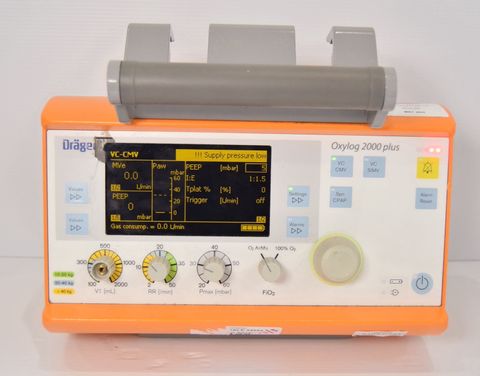DRAGER Oxylog 2000 plus Anesthesia ventilator photo 2