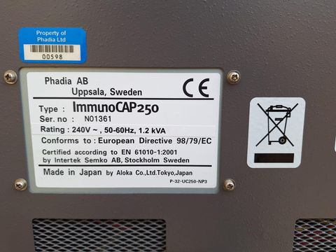 THERMO SCIENTIFIC Phadia Immunocap 250 Immunoassay analyzer photo 5