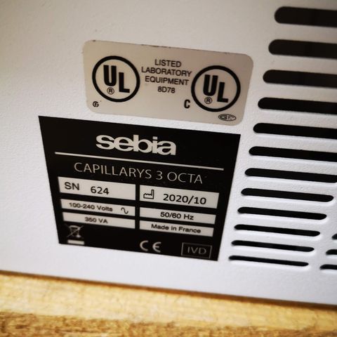 SEBIA Capillarys 3 OCTA Electrophoresis system photo 3
