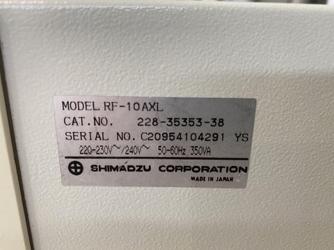 SHIMADZU RF-10AXL Other Lab equipment photo 3