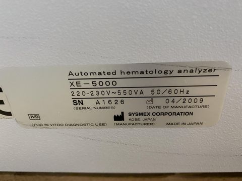 SYSMEX XE-5000 Hematology Analyzer photo 5