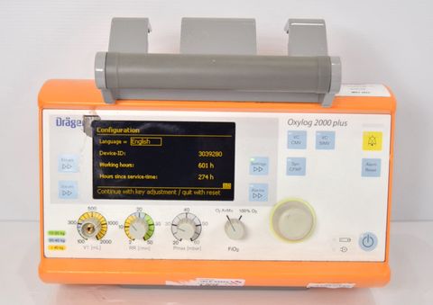 DRAGER Oxylog 2000 plus Anesthesia ventilator photo 4